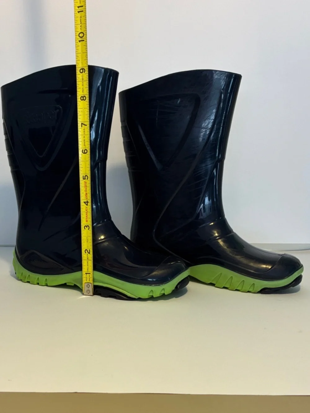 Kids Black & Lime Rain Boots - Skeper Style Waterproof Boots